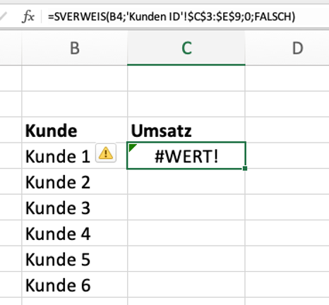 Excel SVERWEIS-Funktion am Beispiel erklärt